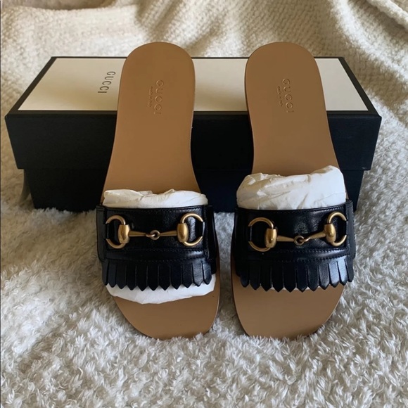 Gucci Shoes - Gucci Varadero Black Slides